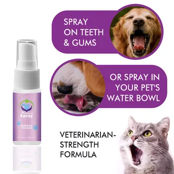 

NEW Dog Breath Freshener Pet Oral Care Spray Teeth Cleaner Mouthwash Toothbrush Tooth Care