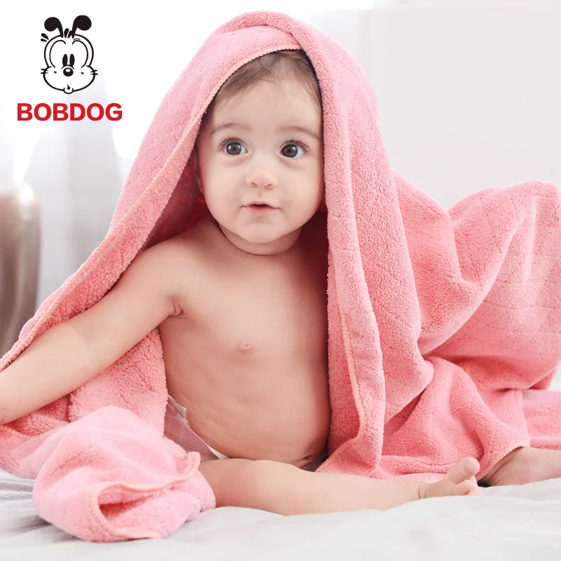 

Bobdog Infant Child Rhombus Bath Towel Soft Absorbent Cover Baby Towel Cloak Kindergarten Big Boy 85X150