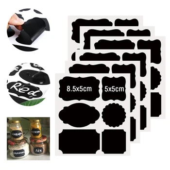 ZUCZUG 36pcs Waterproof Home Kitchen Jars Labels Stickers Glass Bottle Sticker Chalkboard Lables Tags Can Be Reused