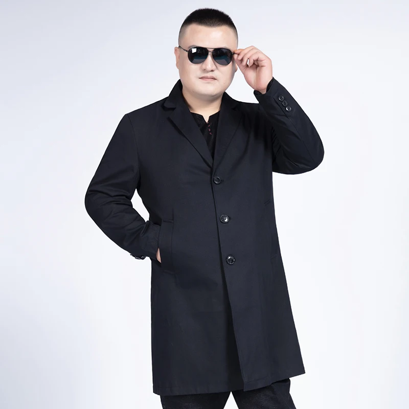 Плюс 10XL 8XL 6XL 5XL мужской Тренч модная дизайнерская Длинная ветровка осень зима однобортное ветрозащитное пальто