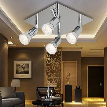 

4 Ways 12w Led Track Light Ceiling Rail Track Light Rotatable Swiveling Multifunction Lamp Spot Rail Spotlights for living room