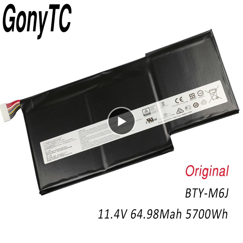 Новый BTY-M6J ноутбук Батарея для MSI GS63VR GS73VR 6RF-001US BP-16K1-31 9N793J200 планшетный ПК 11 4 V 5700