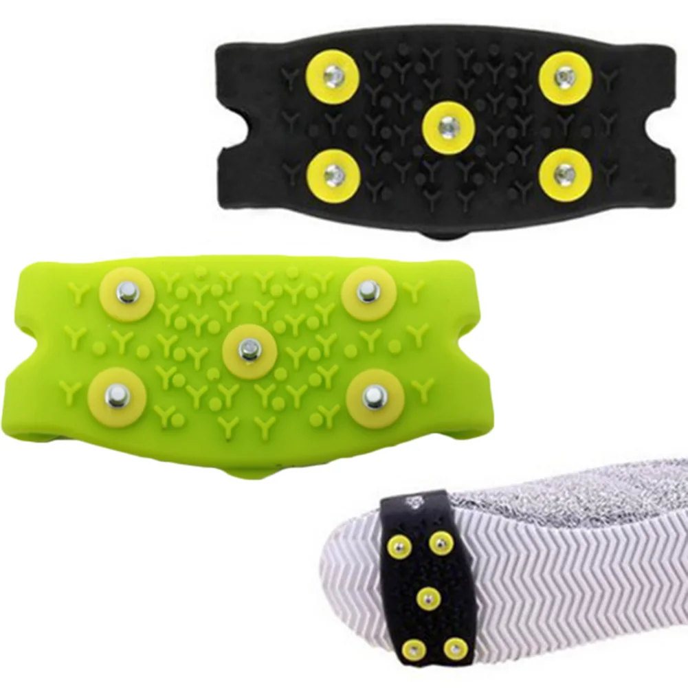 1 pair 5-Stud Snow Ice claw Climbing Anti Slip Spikes Grips Crampon Cleats Shoes Cover for women men Boots size 35-43 | Обувь