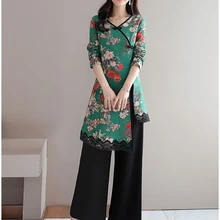 Элегантное вьетнамское традиционное платье, Ципао, длинное платье чонсам, хлопковое льняное платье, китайский костюм aodai