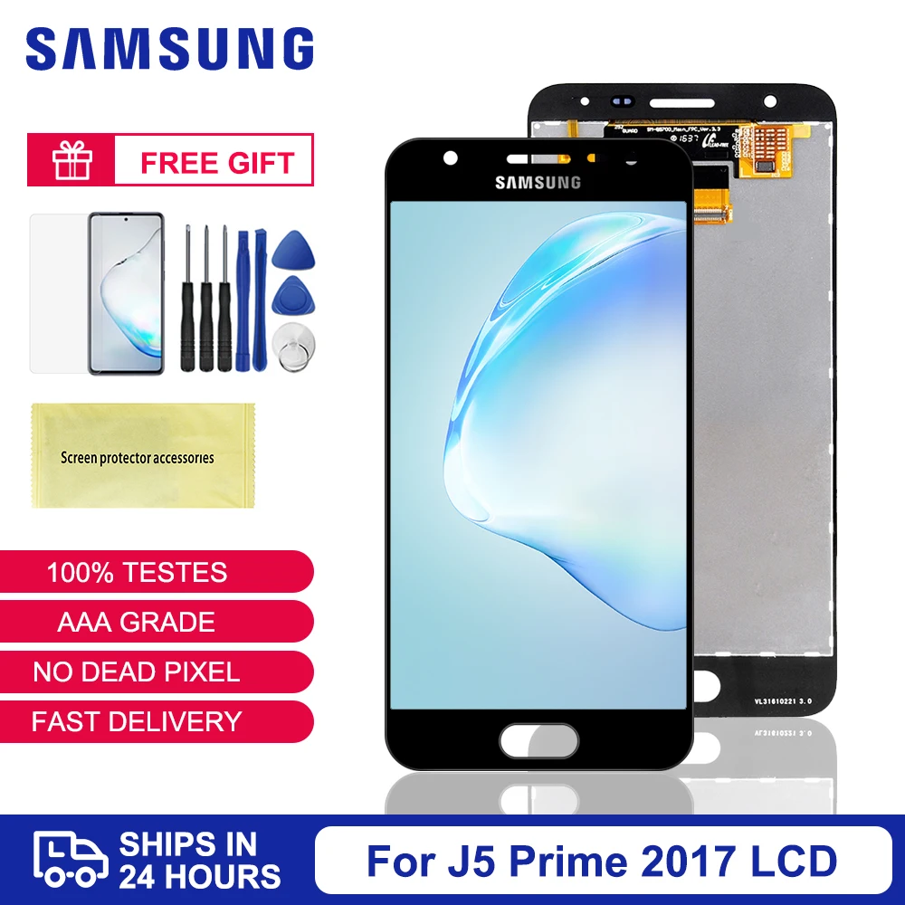 Оригинальный Для Samsung J5 Prime LCD G570 G570F G570M сенсорный экран для Galaxy ЖК в сборе|Экраны