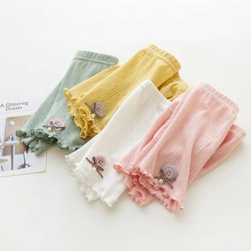 

2019 Summer Children Shorts Safety Shorts Macarons Sweet as Honey Candy-Colored Girls Safe Base Shorts