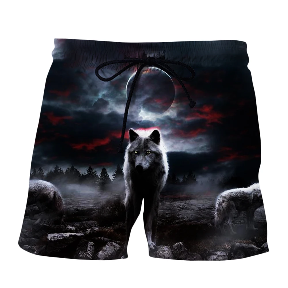Nuova Stampa 3D Galaxy Spazio Lupo Moda Uomo Donna Tute Girocollo Hip Hop Shorts Plus Size S-7Xl