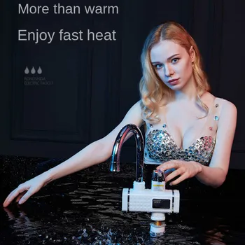 

Electric hot water faucet fast thermoelectric heating faucet small kitchen treasure shower household instant faucet electric