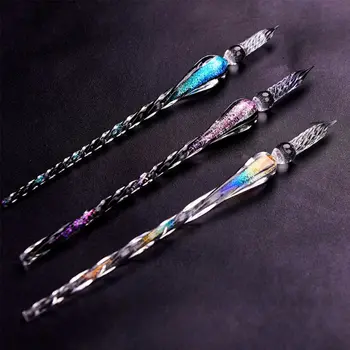 

Christmas Gift Handmade Crystal Glass Dip Pen For Art Writing Drawing Signatures Calligraphy Decoration Gift