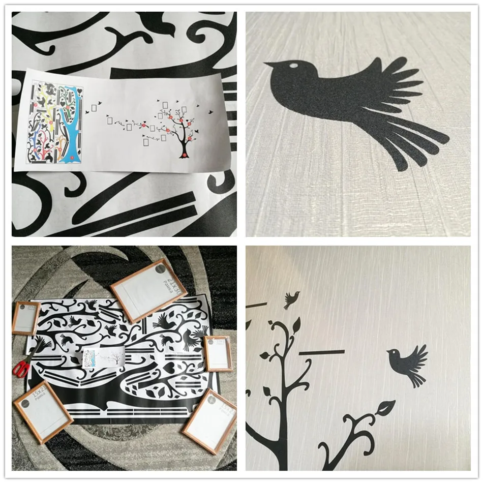 Большие 180*260 см/70,9* 102.4in красочные 3D DIY фото дерево ПВХ Наклейки на стены/клейкие семейные наклейки на стену Фреска Искусство домашний декор