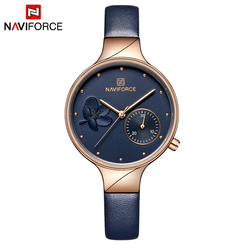 NAVIFORCE женские часы Топ люксовый бренд Дамская мода простые Кварцевые женские водонепроницаемые часы женские повседневные часы Relogio Feminino