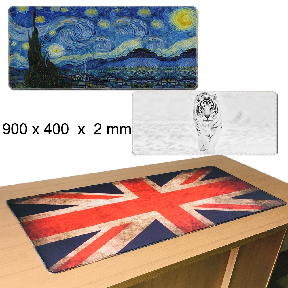 Large Mouse Pad Gamer 90x40cm Natural Rubber XXL Locking Edge Cool Gaming MousePad Keyboard Desk Mat For Starcraft CS GO LOL 2