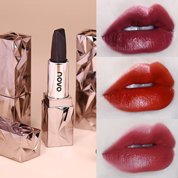 

1pcs Lip Stick Black Rose Soft Lipstick Lasting Moisturizing Lip Balm Three-color Matte Lip Gloss Nude Lip Glaze Lip Makeup