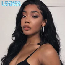 Lekker Body Deep Wavy 360 HD Lace Frontal Human Hair Wig For Women Pre Plucked Glueless Brazilian Remy Natural Hair 22 Inch Wigs