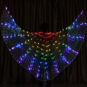

Led Wings Belly Dance Wings Children Neon Glowing Props Cape Glowing Color Dance Wings Polyester Fiber Accessories