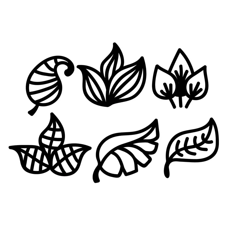 

YaMinSanNiO 6pcs Various Leaves Plants Metal Cutting Dies For Card Making Scrapbooking Dies Embossing Stencil Craft Diecut 2019