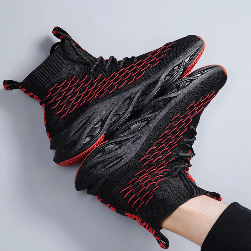 

Summer Men Socks Sneakers Beathable Mesh Male Casual Shoes Lace up Sock Shoes Loafers Boys Super Light Sock Trainers Size 39-44