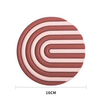 

Nordic Round Silicone Coaster Placemat Insulation Bowl Mat Durable Modern Design Silicone Cozinha Forma Tea Equipment EC50BD