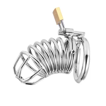 Big Metal Cock Cage Male Chastity Device BDSM Sex Toys for Men Penis Lock Erotic Bondage Husband Loyalty Drop Shipping 3