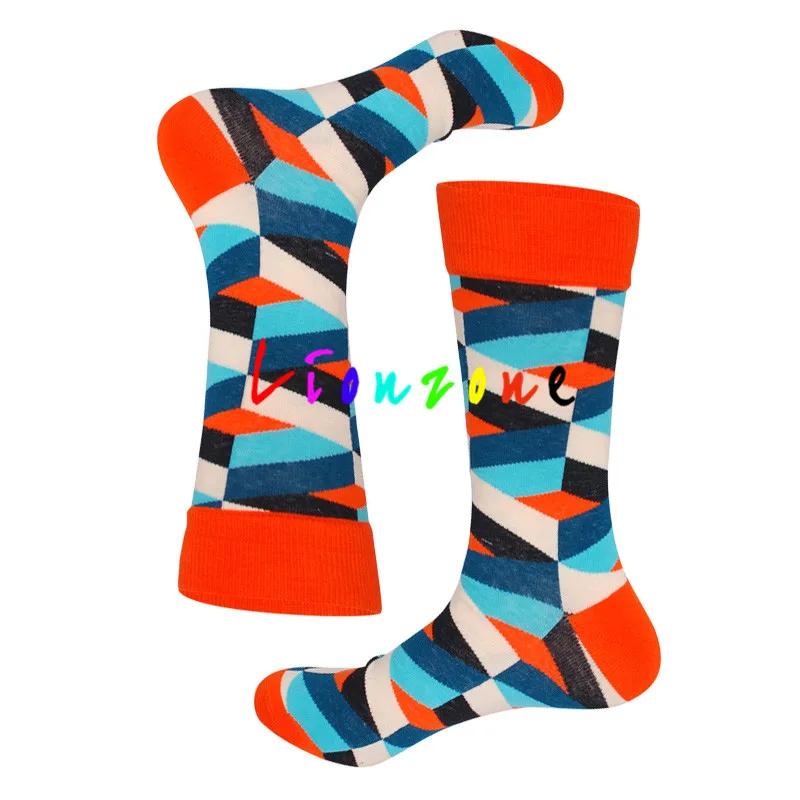 LIONZONE New Arrived Happy Socks Men/Women Colored Classic Striped Leopard Totem Patterns Cotton Crew Socks For Chrismas Gift - Color: Choice6