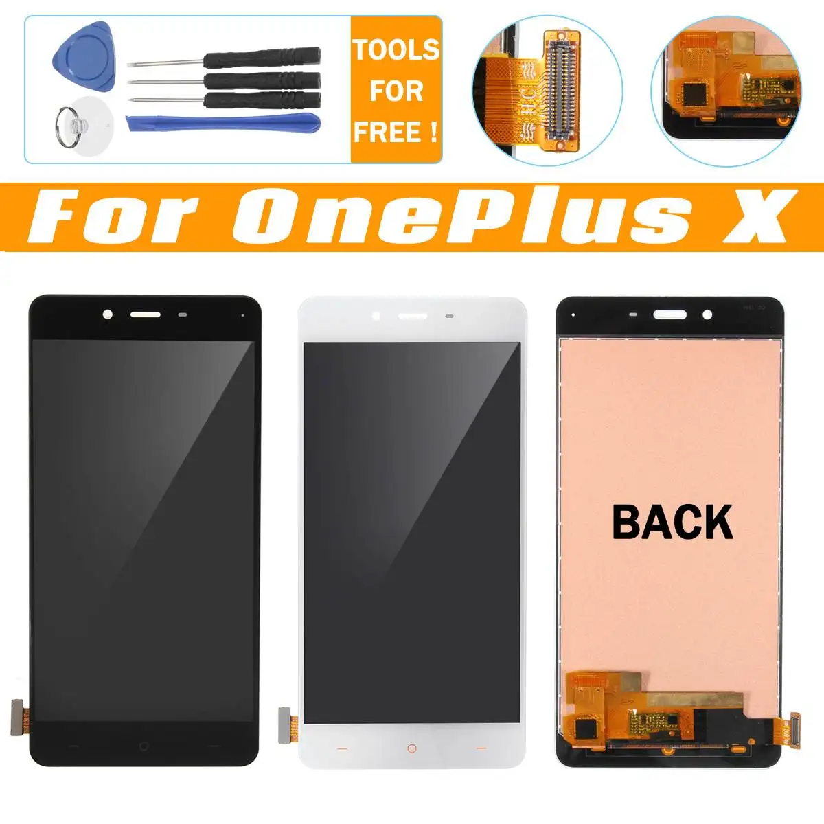 

NEW LCD Touch Screen Digitizer Assembly Screen Replacement Parts + Tools For OnePlus X Mobile Phone Fix Tools