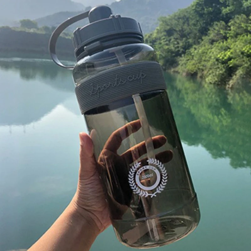 Велосипедная бутылка для воды велосипед спортивный для езды на открытом воздухе бутылка-чайник для воды с соломинкой на заказ подарок стекло 1000 мл 2000 мл
