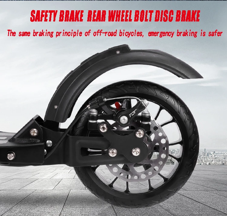 Big Wheel Scooter Youth Adult Scooter With Disc Brakes Double Shock Absorption, Foldable Commuter Scooter, Load 150Kg (Non-Electric) 22 Big Wheel Scooter Youth Adult Scooter With Disc Brakes Double Shock Absorption, Foldable Commuter Scooter, Load 150Kg (Non-Electric)