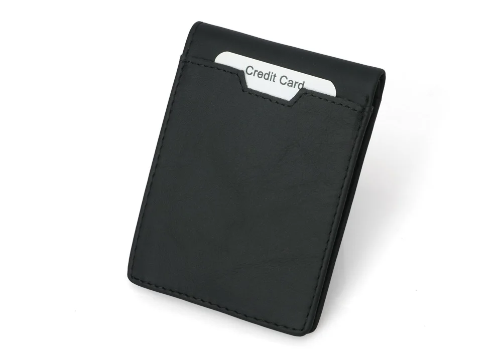 Slim Soft Wallet Genuine Leather Mini Credit Card Wallet Card Holders Men Wallet Thin Small Purse