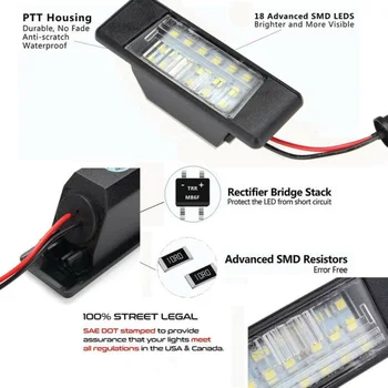 

2pcs 12V Car LED License Plate Light White For Nissan Qashqai X-trail Juke Patnfinder NV200 Infiniti Q50