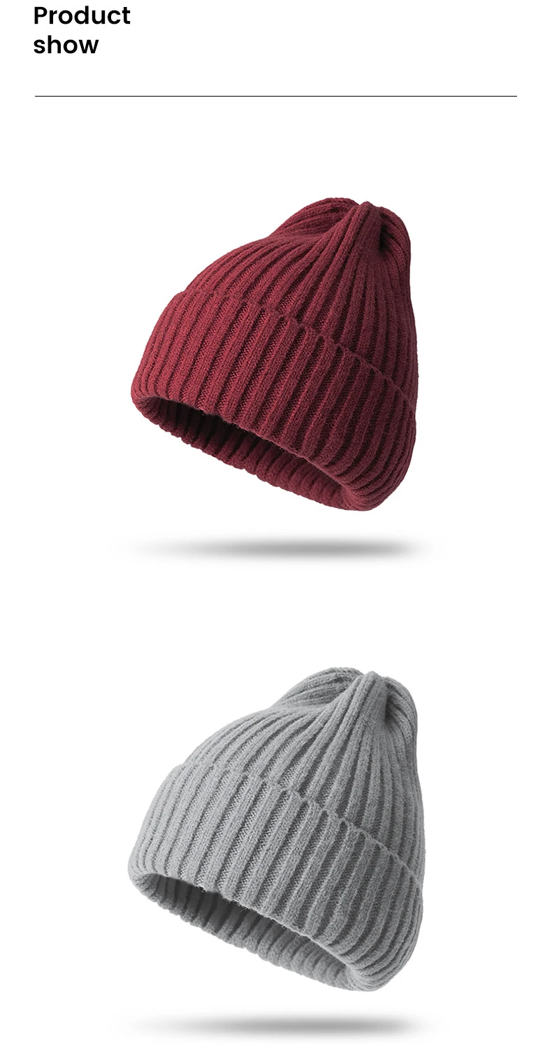 Nuovo berretto invernale per donna uomo ragazzo ragazza uncinetto Skullies cappello tinta unita unisex autunno berretti lavorati a maglia berretti selvatici_voghion.com