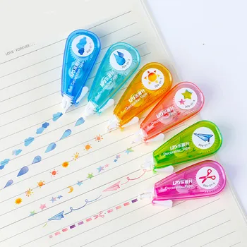 

Coloffice 24 Types Cute Card Correction Tape Creative Stationery Student DIY Diary Poster Handmade Decoration Lace Tape 1PC