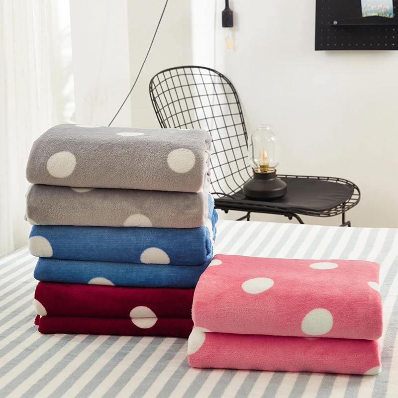 

brand плед Super Soft Microplush fleece warm плед adult sofa throw Blanket points Bedspreads cover on the bed