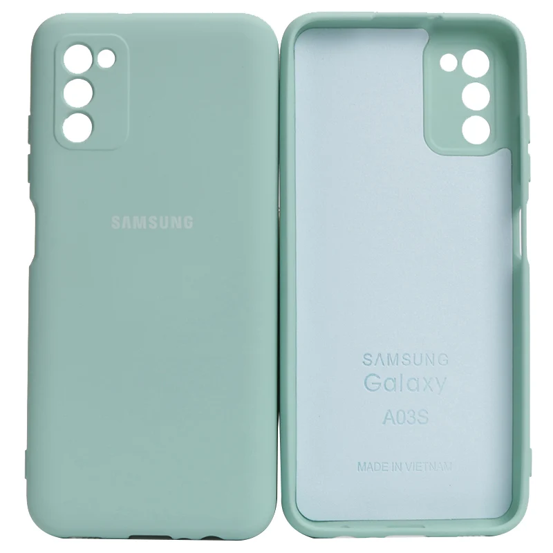 iphone pouch with strap For Samsung Galaxy A03S Case Ultrathin Soft Liquid Silicone Cover A 03S High Quality Silky Touch With Camera Protective Shell iphone pouch