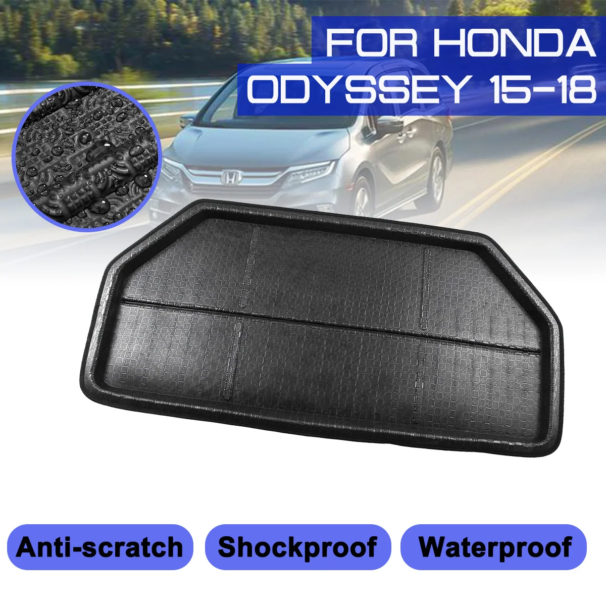 Для Honda Odyssey 2015 2016 2017 2018 автомобиля задний багажник коврик Водонепроницаемый
