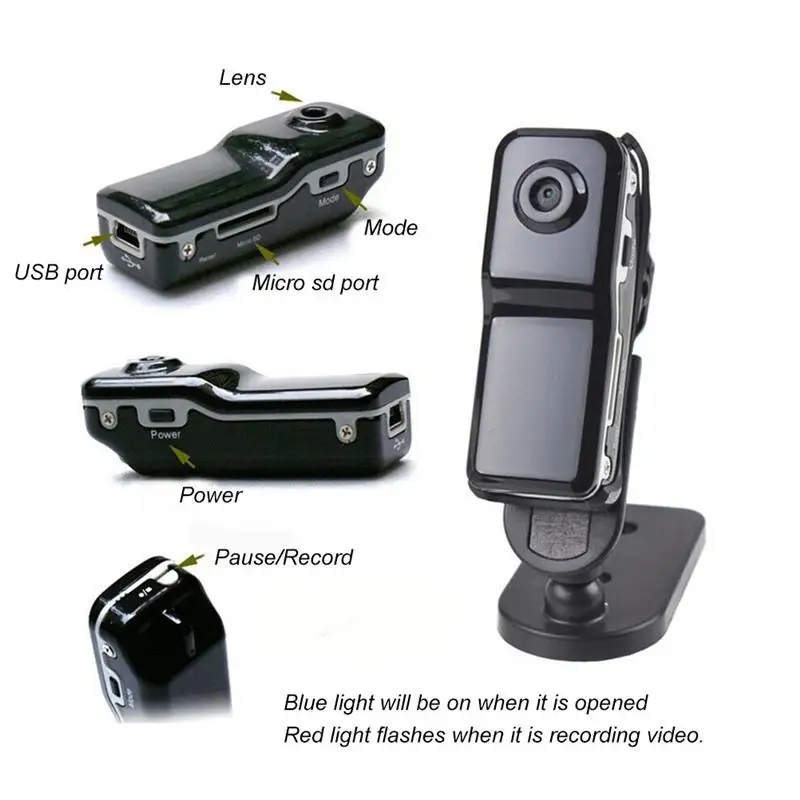 Portátil Sport Camcorder Dvr Voice Video Recorder Micro Cam para Caminhadas ao ar Livre Md80 - Image 4