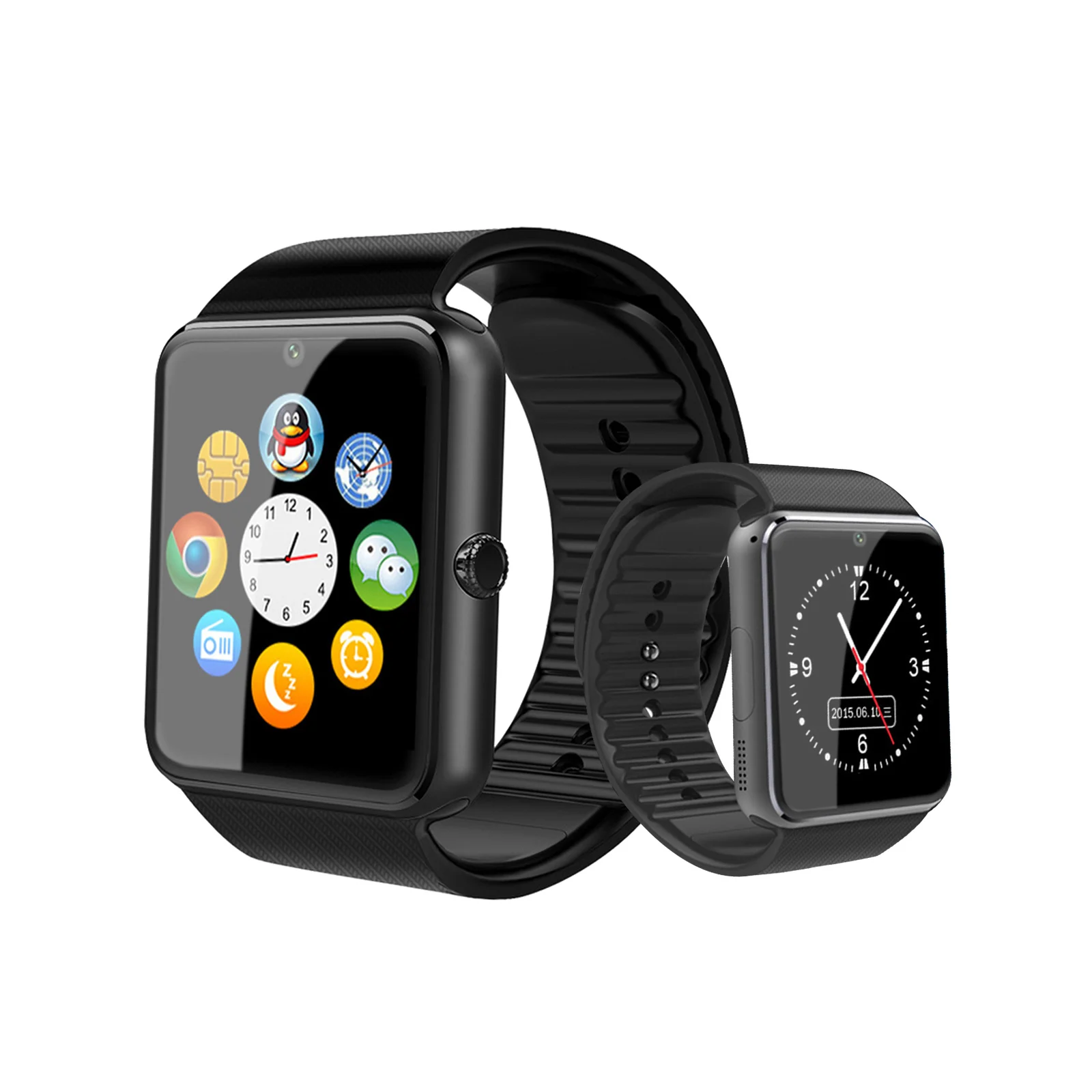 

GT08 Bluetooth Smart Watch Phone Andriod IOS Touch Screen Support Sim Card TF Memory Card with Camera Smart Clock GT08 Watch