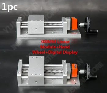 

12" 300MM Stroke Linear Module Handwheel Manual Sliding Table SFU1605 C7 Ball Screw with Digital Display