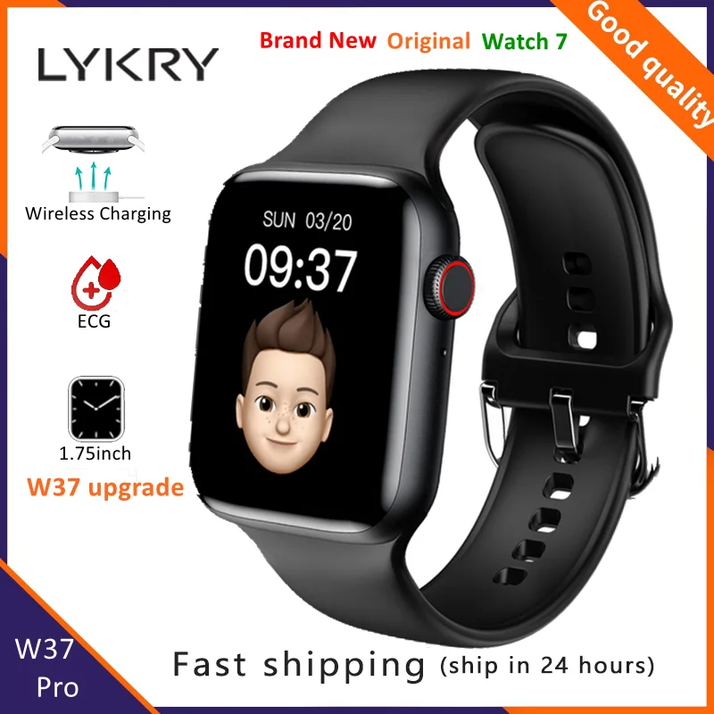LYKRY IWO W37 Pro Series 7 Smart Watch 1.75inch Square Screen Women Men's Watches Heart Rate Monitor PK HW22 For IOS Android |