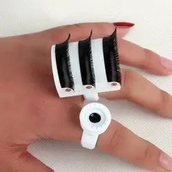 U Shape Ring Strip False Eyelashes Extension Pallet Glue Holder Set Finger Tool hot
