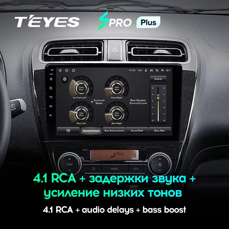 TEYES SPRO Plus Штатная магнитола For Мицубиси Мираж 6 Mitsubishi Mirage 2012 2018 Android 10 до 8 ЯДЕР 4 + 64ГБ