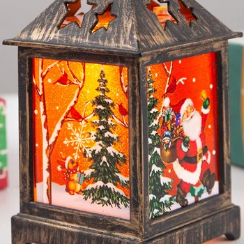 

Christmas Elderly Snowman Night Light Retro Wind Lantern Christmas Decorations Desktop Decoration Lights led christmas gift new