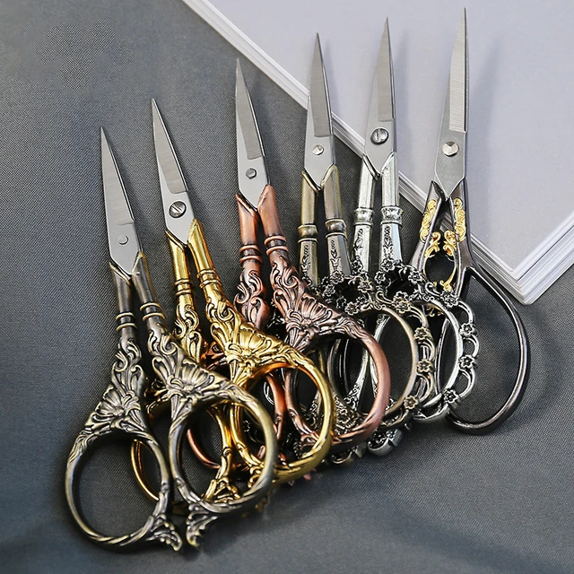 Stainless Steel Scissors Crossstitch Small Scissors Metal Scissors Sewing  Shears For Sewing (Silver)