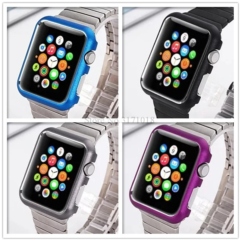 Роскошный металлический корпус для часов чехол Apple Watch Band 38 мм 42 алюминиевый сплав