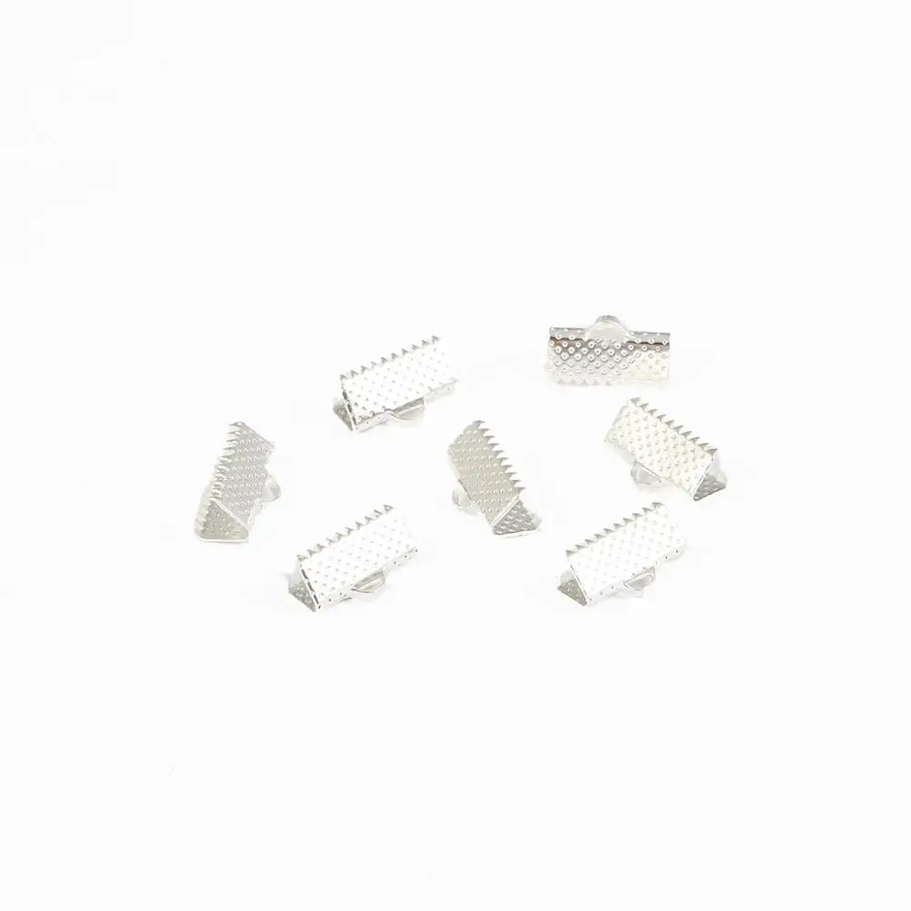 Cord Connectors Crimp End Beads Buckle Tips Clasp Cord Flat Cover Clasps For Jewelry Making Findings Diy Necklace Bracelet 