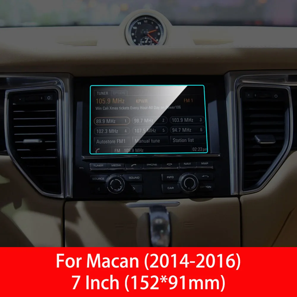 For Macan 14-16 Для Porsche Macan Interior- Автомобильный gps навигатор протектор Закаленное стекло экран защитная пленка авто аксессуары для укладки - Название цвета: For Macan 14-16