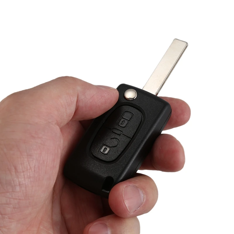 Оболочки складной дистанционный ключ для PEUGEOT 206 107 207 307 407/Citroen C2 C3 C4 C5 C6 чехол 2 кнопки дистанционного ключа