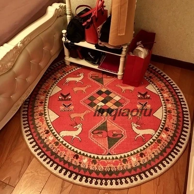 Свежий узор японский туалетный коврик круглый марокканский этнический стиль Коврики для спальни могут быть настроены