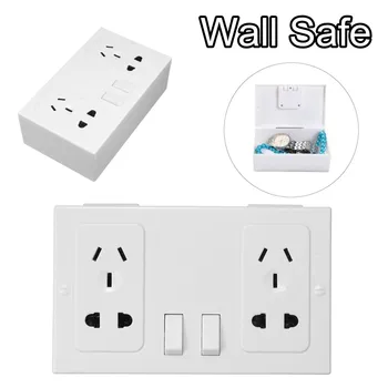 

Double Plug Socket Anti-theft Fake Secret Wall Plug Socket Security Safe Money Jewel Box Hides Valuables Storage Case