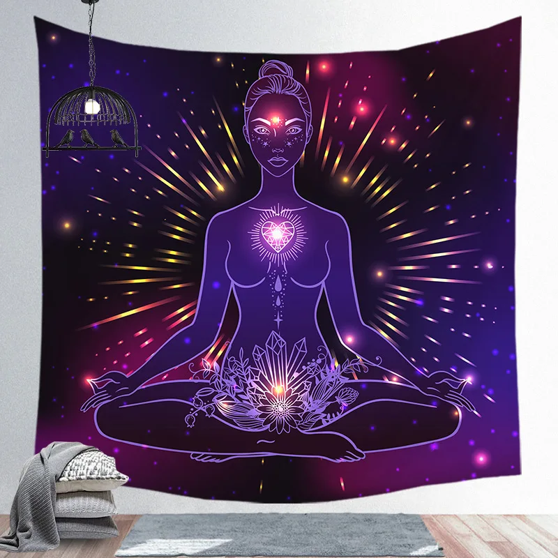 Звездная ночь Galaxy Декор психоделический гобелен настенный индийский коврик с мандалой в стиле хиппи чакра гобелены Бохо настенная ткань