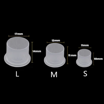

Disposable Small / Middle / Large Ink Pigment Caps With Bottom 1000PCS Base Plastic Tattoo Makeup Ink Cups Accessories Supply